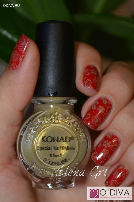 золотой лак для стемпинга Konad золотой лак для стемпинга Konad