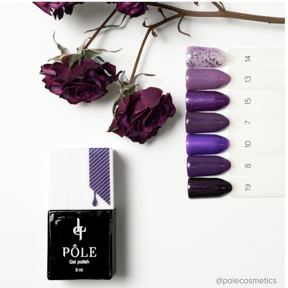Фиолетовые гель-лаки Pole