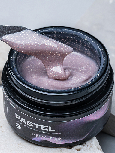 TNL, Pastel - жесткий гель для наращивания с шиммером №9 (бархатное какао), 30 мл