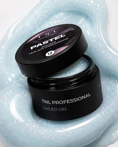 TNL, набор №347 жесткий гель для наращивания с поталью Pastel (4 оттенка по 15 мл)
