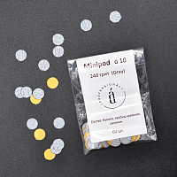 Atis, сменные файлы для педикюрного диска Juvipod D10 (Gray, 240 грит), 60 шт