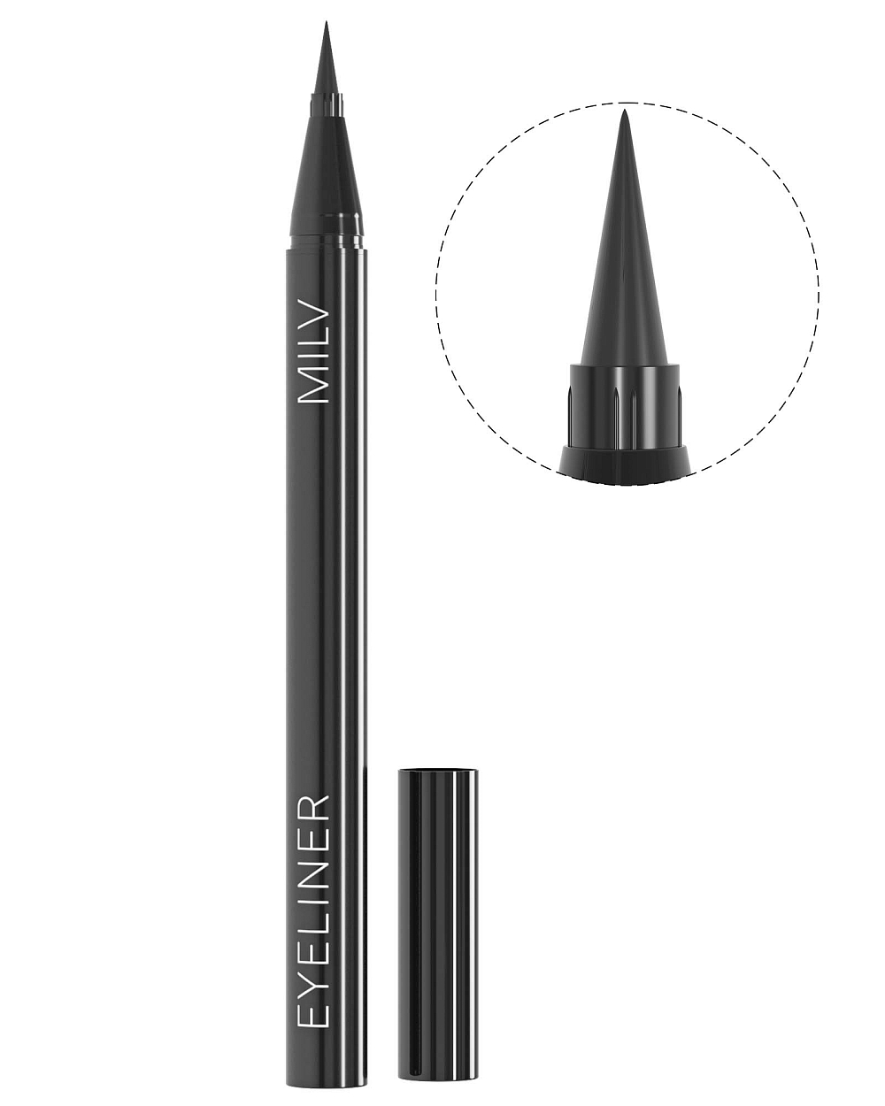 Milv, подводка для глаз ультрачёрная (аппликатор фломастер), 1 мл Milv, подводка для глаз ультрачёрная (аппликатор фломастер), 1 мл