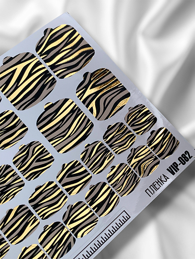 Anna Tkacheva, наклейки пленки для педикюра с фольгой VIP-082