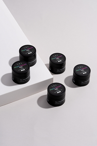 TNL, набор №62 жесткий гель для наращивания и укрепления Multi Color Gel (5 оттенков по 15 мл)