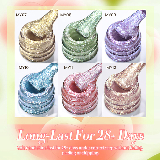 Born Pretty, Colored Cat Magnetic Gel-Light Flow - магнитный гель-лак "кошачий глаз" MY12, 10 мл