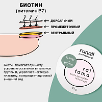 RuNail, Raitama - гипоаллергенный камуфлирующий гель с биотином №8255, 15 гр