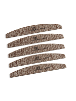 TNL, набор пилка для ногтей высокое качество лодочка 180/240 (коричневая), 5 шт