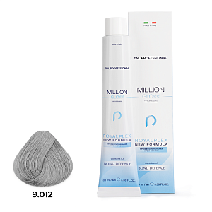 TNL, Million Gloss - крем-краска для волос (9.012 Очень светлый блонд прозрачный серебр.), 100 мл