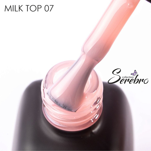 Serebro, Milk top - молочный топ для гель-лака (без л/с) №07, 11 мл