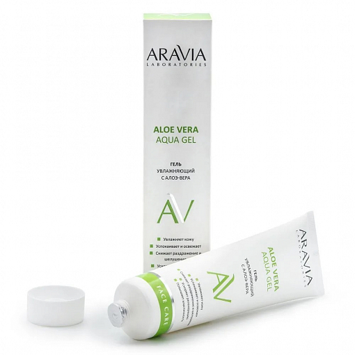 Aravia Laboratories, Aloe Vera Aqua Gel - увлажняющий гель для лица с алоэ-вера, 100 мл
