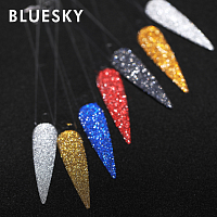 Bluesky, Flash - гель-лак светоотражающий (№02 Серебро тёмное), 10 мл