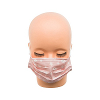 Irisk, маска защитная для мастера маникюра трехслойная с принтом (розовая), 10 шт