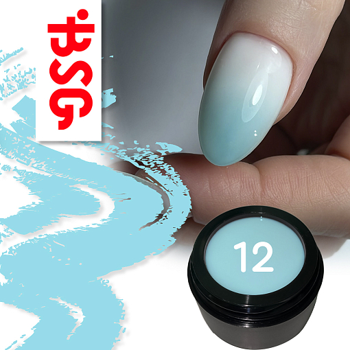 BSG, Полижеле для наращивания ногтей №12 (голубой), 13 гр