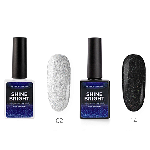TNL, набор светоотражающих гель-лаков Shine bright (№02 + №14)