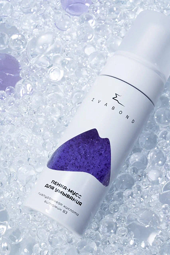 Evabond, пенка-мусс для умывания с гиалуроновой кислотой и витамином B3, 150 мл