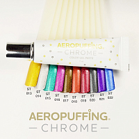 Aeropuffing, CHROME Color Gel Paste Kit - набор металлизированных гель-паст, 10 шт