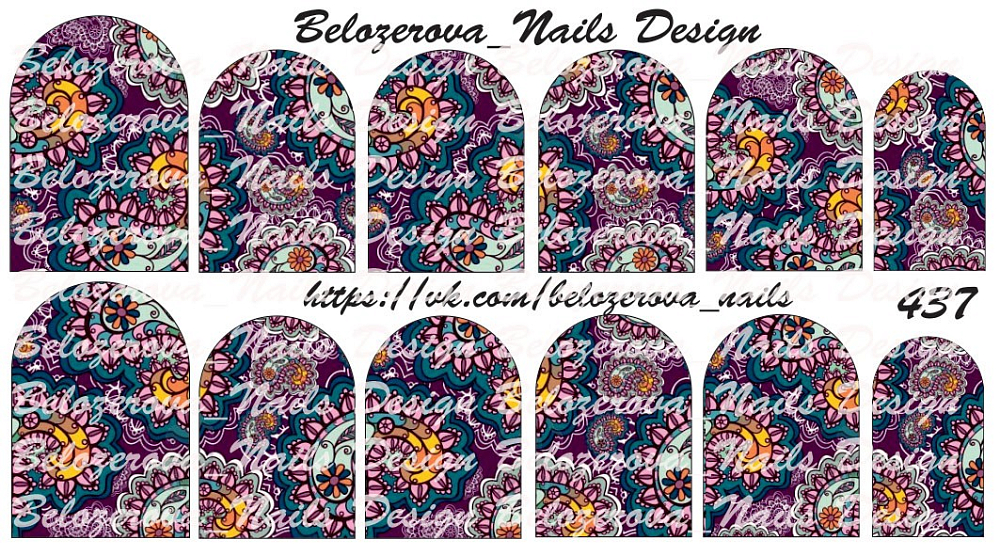 Слайдер-дизайн Belozerova Nails Design на прозрачной пленке (437)
