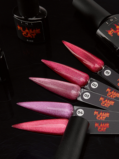 TNL, набор №238 гель-лак "корейская кошка" Flame Cat (5 оттенков по 6 мл)
