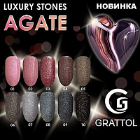 Grattol, гель-лак "Agate" (№05), 9 мл
