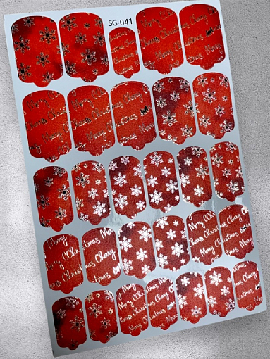 Anna Tkacheva, фольгированные наклейки пленки для дизайна ногтей SG-041