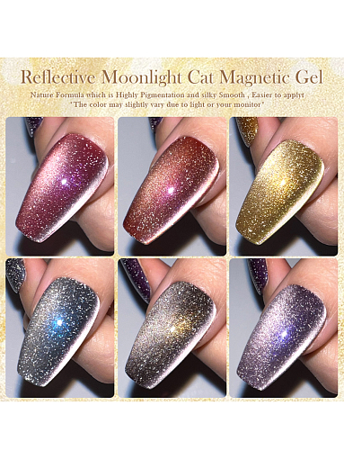 Born Pretty, Moonlight Reflective Cat Magnetic Gel - светоотражающий магнитный гель-лак RM02, 10 мл