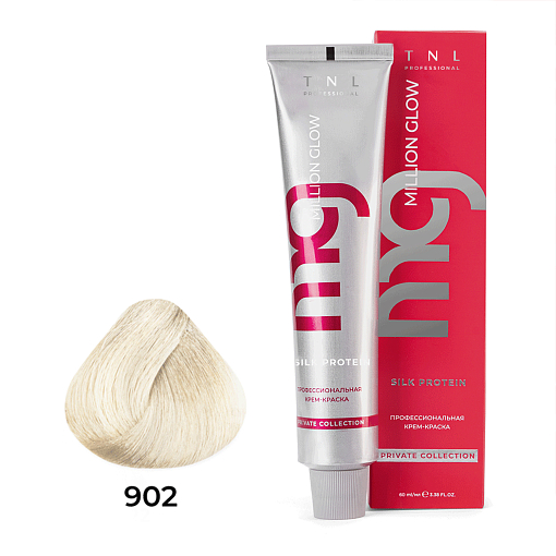 TNL, Million glow Silk protein - крем-краска для волос (902 Осветляющий фиолетовый), 60 мл
