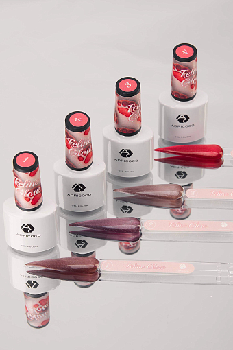 Adricoco, Feline Glow - гель-лак "корейская кошка" №04 (огненная планета), 8 мл