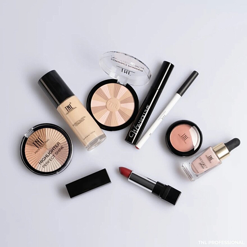 TNL, набор №41 хайлайтер для лица Perfect Shine 6.5 гр и тени для век Nude Couture