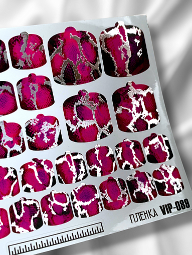 Anna Tkacheva, наклейки пленки для педикюра с фольгой VIP-089