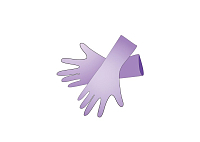 Irisk, перчатки нитриловые неопудренные (04 фиолетовые размер XL), 47-50 пар