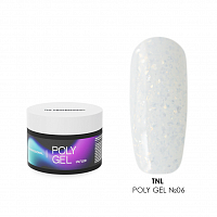 TNL, Poly Gel - жидкий полигель с жемчужной поталью и шиммером №06 (молочный), 30 мл