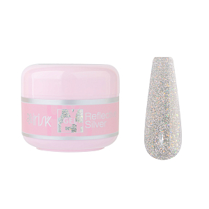 Irisk, ABC Limited collection - гель светоотражающий №28 (Reflective Silver), 15 мл