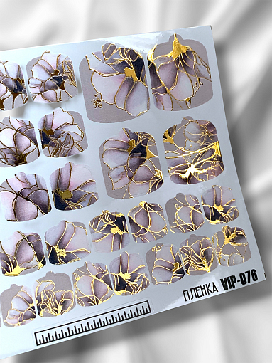 Anna Tkacheva, наклейки пленки для педикюра с фольгой VIP-076
