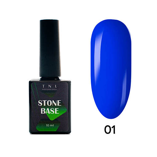 TNL, Stone Base - жесткая цветная база для гель-лака №01 (ультрамариновый), 10 мл