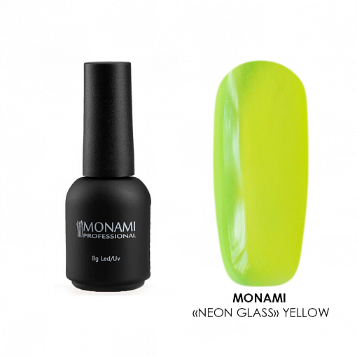 Monami, гель-лак Neon glass (Yellow), 8 гр