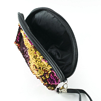 TNL, косметичка с пайетками "Русалка" прямоугольная (серебряный/черный)