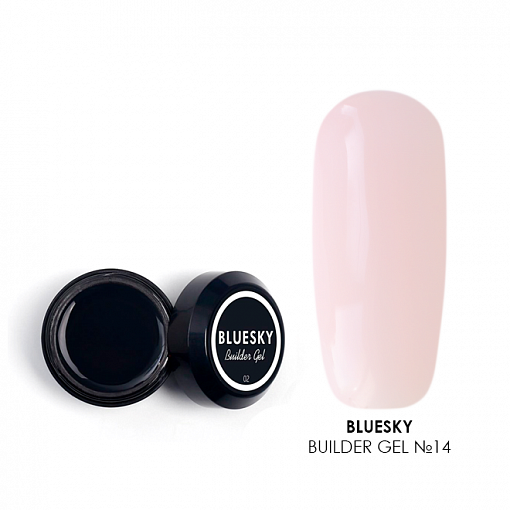 BlueSky, Builder gel - моделирующий гель (камуфлирующий розовый №14), 15 мл