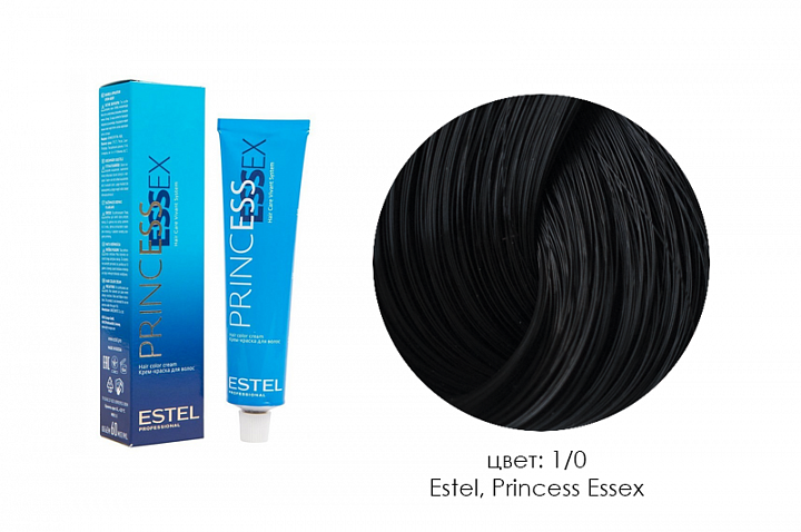 Estel, Princess Essex - крем-краска (1/0 черный классический), 60 мл