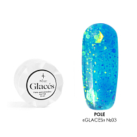 POLE, гель для дизайна "Glaces" №03 (Ледяная голубика), 6 мл