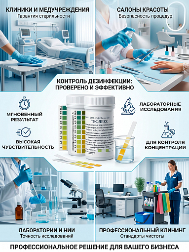 Тефлекс, полоски индикаторные (для контроля разведения раствора), 25 шт