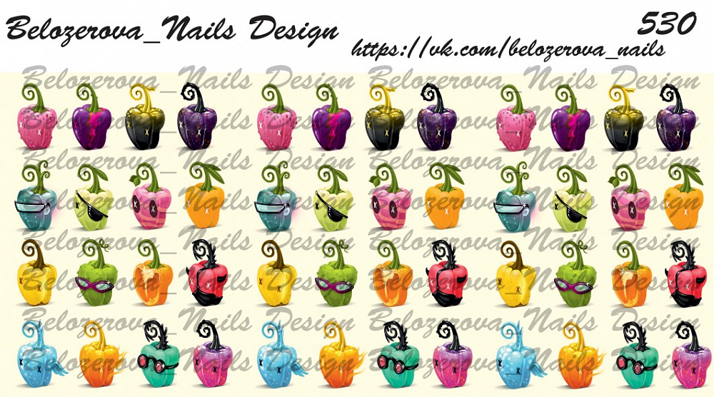 Слайдер-дизайн Belozerova Nails Design на прозрачной пленке (530)