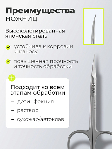 Dr.Alex, ножницы для кутикулы C-1018 (24мм)