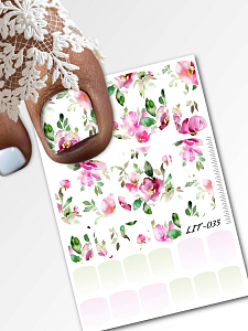 Anna Tkacheva, мини наклейки пленки для педикюра LIT-035