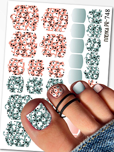 Anna Tkacheva, наклейки пленки для педикюра PR-748