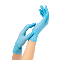 Archdale, перчатки для маникюриста нитриловые эласт. Nitrile 132L (голубые, L), 50 пар