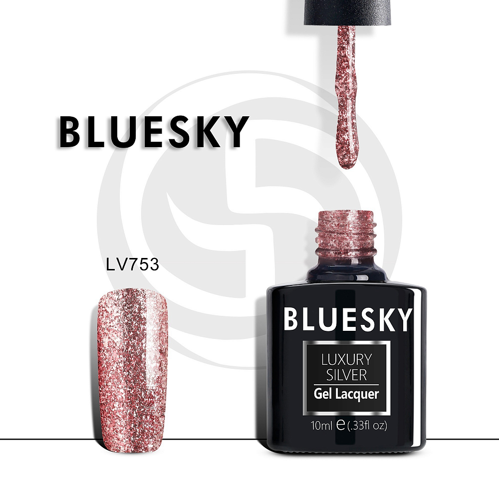 Bluesky, гель-лак Luxury Silver (LV753), 10 мл