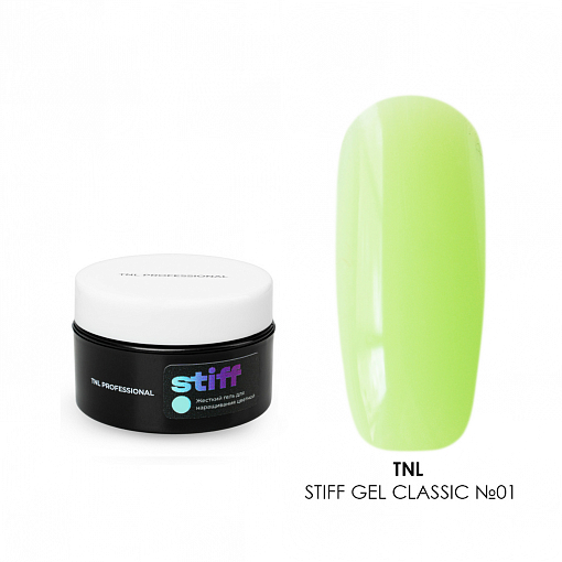 TNL, Stiff Gel Classic - жесткий цветной гель для наращивания №01 (фисташковый), 18 мл