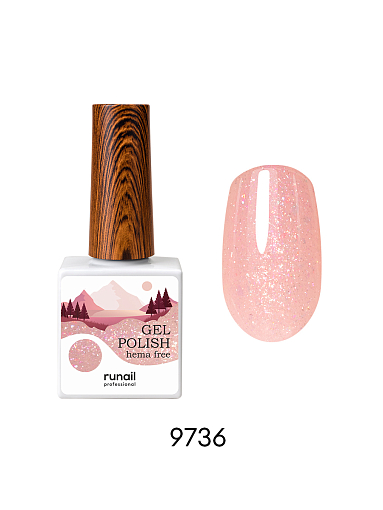 RuNail, набор №21 гипоаллергенный гель-лак с голографическими хлопьями юки (6 оттенков по 10 мл)