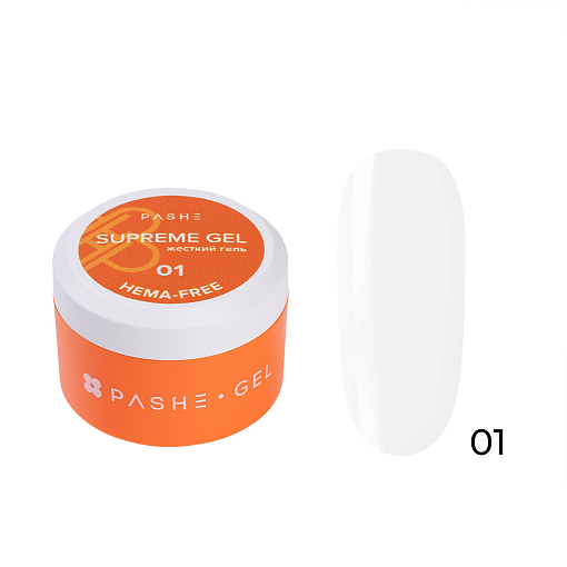 PASHE, Supreme Gel - жесткий гель для наращивания №1, 15 мл