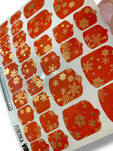 Anna Tkacheva, наклейки пленки для педикюра с фольгой VIP-068